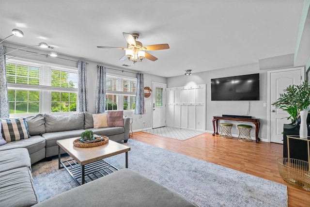 276 Temple Hill Rd Unit 1611, Vails Gate, NY 12553 - living area with wood finished floors and ceiling fan