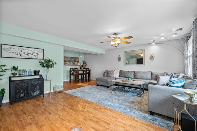 276 Temple Hill Rd Unit 1611, Vails Gate, NY 12553 - living area featuring ceiling fan and wood finished floors