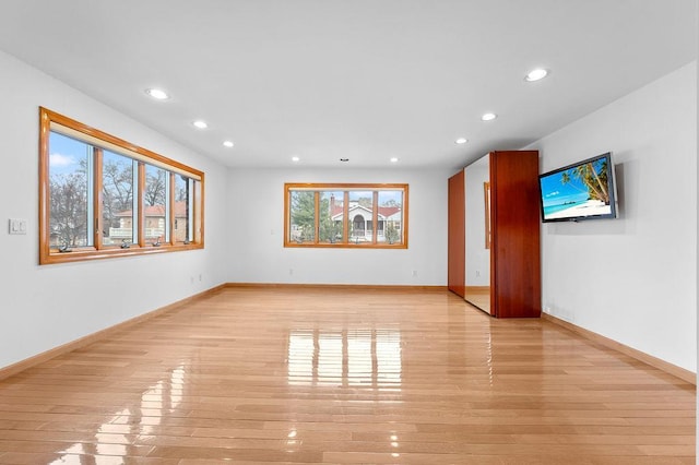 64-16 211th St, Bayside, NY 11364 - spare room featuring recessed lighting and light wood-style floors