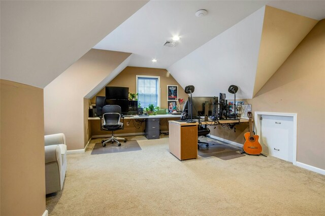 32 Gellatly Dr, Wappingers Falls, NY 12590 - carpeted office space featuring lofted ceiling and baseboards