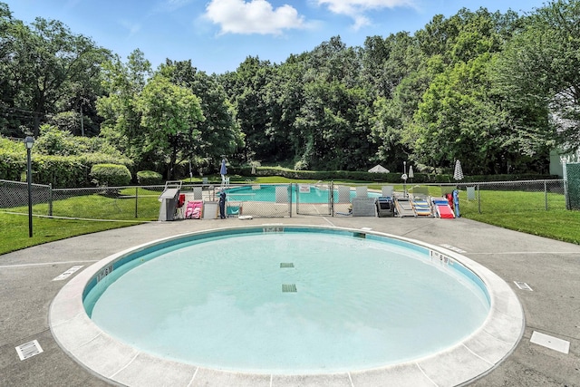 1 Avon Cir Unit D, Rye Brook, NY 10573 - community pool with view of scattered trees