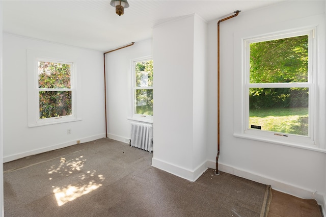 414 Bear Ridge Rd, Pleasantville, NY 10570 - carpeted spare room featuring radiator heating unit and baseboards