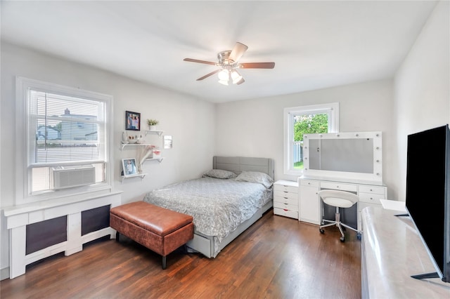 189 Stanton Blvd, Uniondale, NY 11553 - bedroom with dark wood-type flooring and a ceiling fan