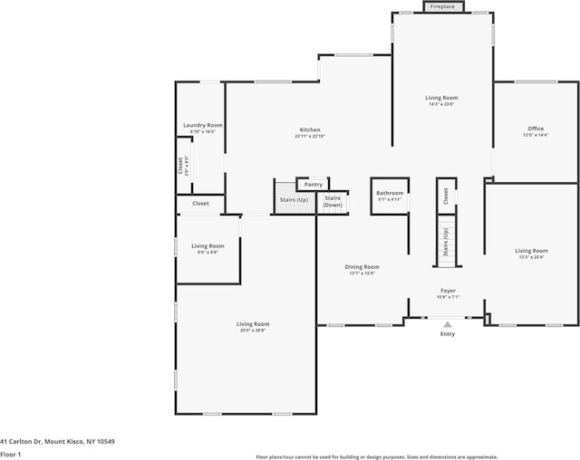 41 Carlton Dr, Mount Kisco, NY 10549 - view of room layout