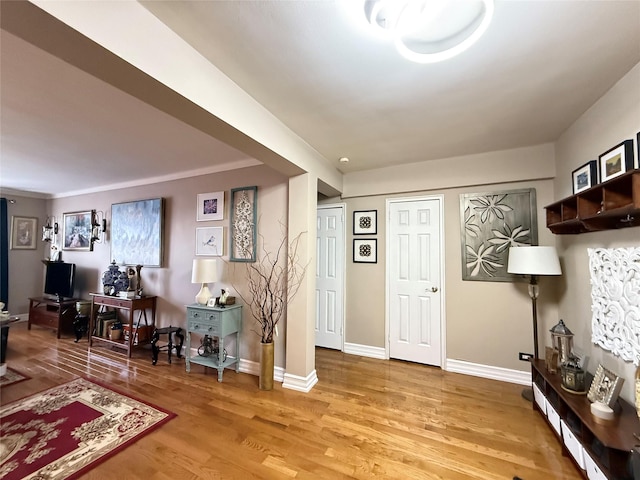 143-50 Hoover Ave Unit 302, Bayside, NY 11435 - living room with light wood-style floors and baseboards