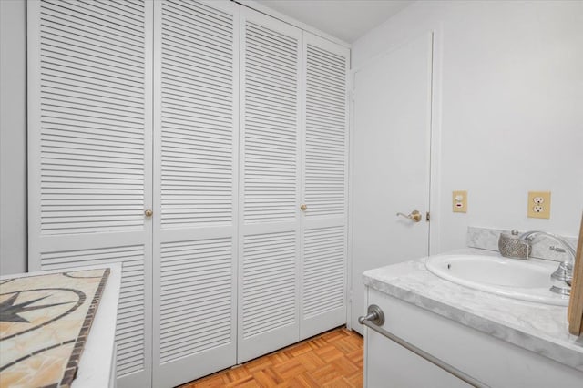 1270 N Ave Unit 5A, New Rochelle, NY 10804 - bathroom with vanity and a closet
