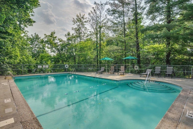 1270 N Ave Unit 5A, New Rochelle, NY 10804 - community pool featuring view of scattered trees