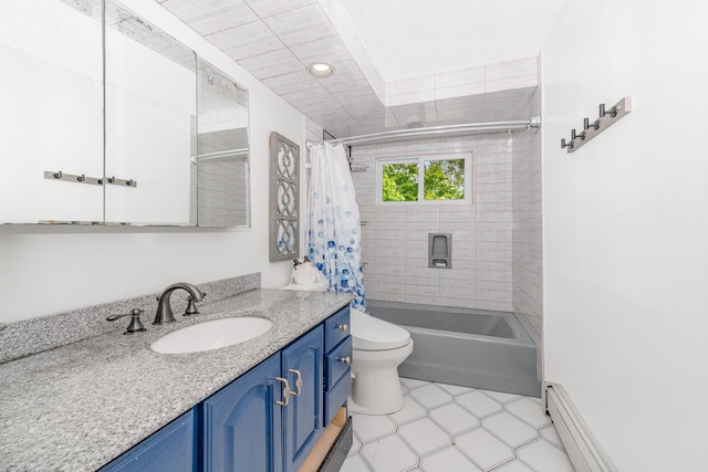 255 Rose St, Copiague, NY 11726 - full bath featuring vanity, shower / bathtub combination with curtain, and recessed lighting