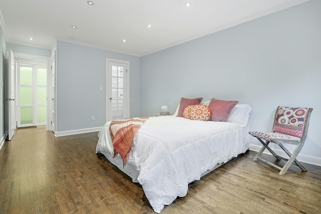 13 Darian Ct Unit 2B, Pomona, NY 10970 - bedroom featuring ornamental molding, wood finished floors, recessed lighting, and multiple windows