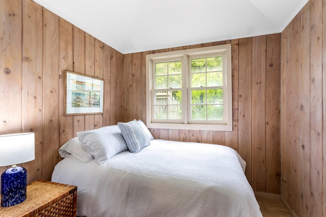 146 Doctors Walk, Cherry Grove, NY 11782 - bedroom with wooden walls