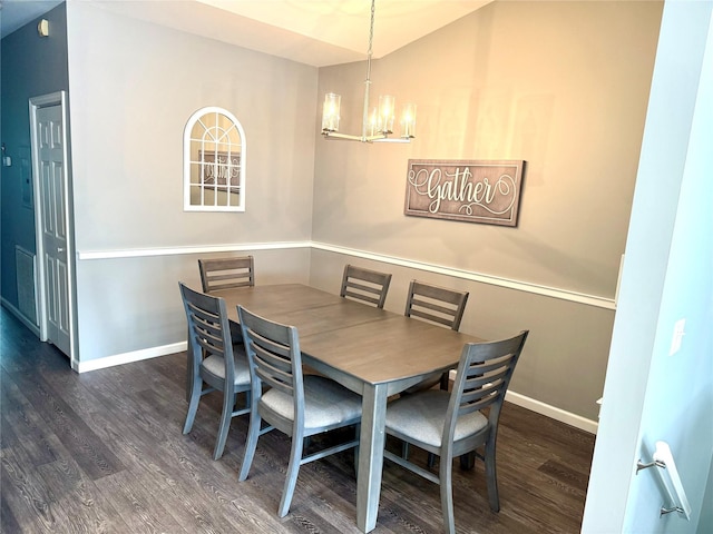 310 Narragansett Villas Dr, Lindenhurst, NY 11757 - dining space with a chandelier and wood finished floors