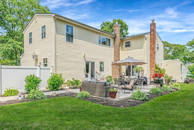 6 Pine St N, Lake Grove, NY 11755 - back of property featuring a patio and outdoor lounge area