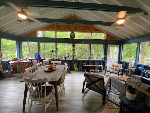 47 E Catskill Trl, Smallwood, NY 12778 - sunroom with a ceiling fan and an outdoor living space