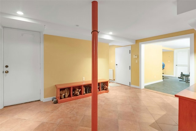 50 Overlook Dr, Chappaqua, NY 10514 - entryway with recessed lighting and light tile patterned floors