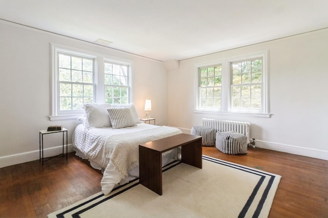 50 Overlook Dr, Chappaqua, NY 10514 - bedroom featuring radiator, wood finished floors, and ornamental molding