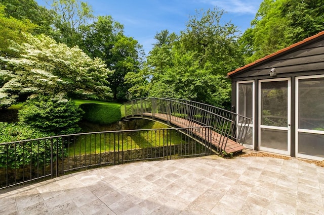 50 Overlook Dr, Chappaqua, NY 10514 - view of patio featuring view of scattered trees