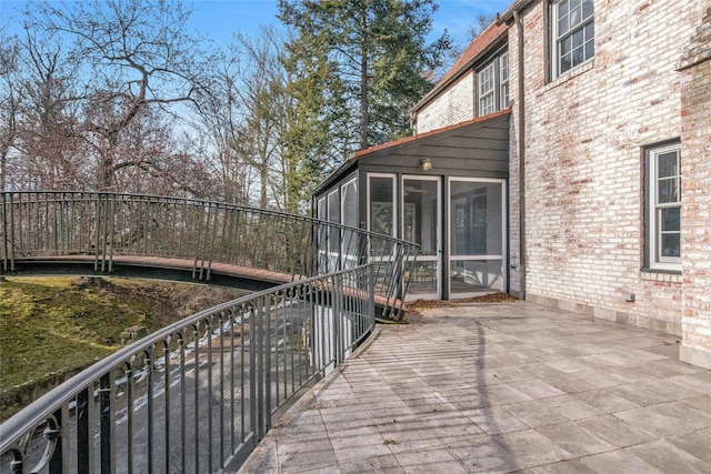 50 Overlook Dr, Chappaqua, NY 10514 - wooden deck with a sunroom