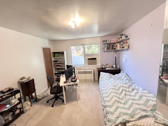220-34 67th Ave Duplex, Unit Duplex, Bayside, NY 11364 - bedroom featuring radiator heating unit and light carpet