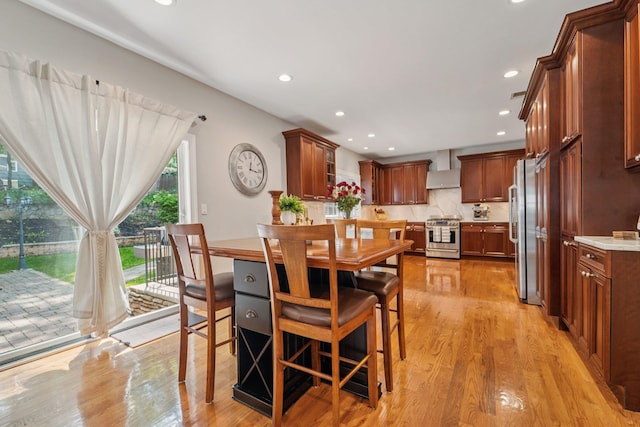 10 Willow Dr, Suffern, NY 10901 - dining room with light wood-type flooring and recessed lighting