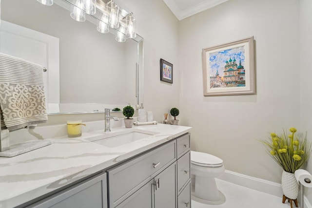 10 Willow Dr, Suffern, NY 10901 - bathroom featuring vanity, a chandelier, and ornamental molding