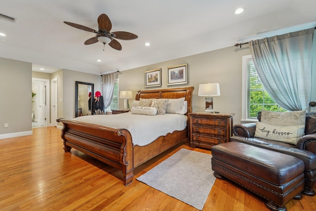 10 Willow Dr, Suffern, NY 10901 - bedroom with light wood-type flooring, recessed lighting, and ceiling fan