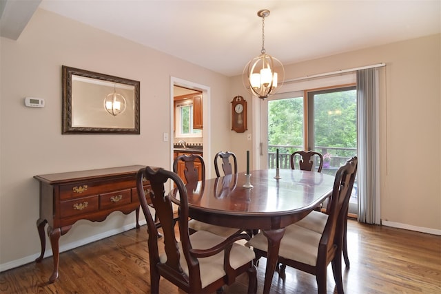 27 Temple Rd, Dobbs Ferry, NY 10522 - dining area with a chandelier and wood finished floors