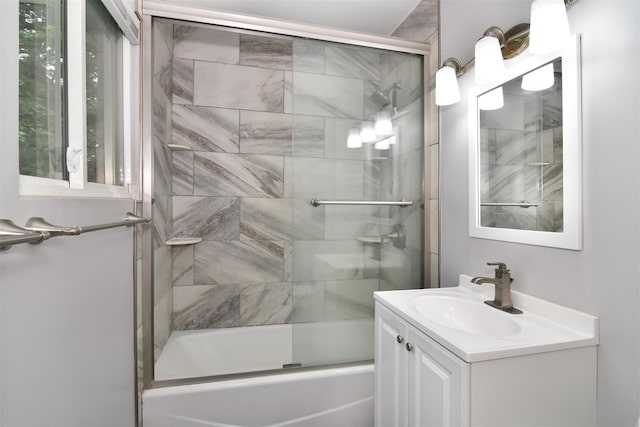 27 Temple Rd, Dobbs Ferry, NY 10522 - bathroom with enclosed tub / shower combo and vanity