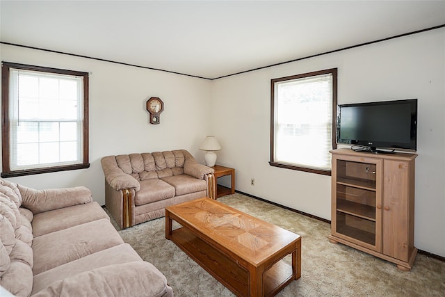 2199 Mcarthur St, East Meadow, NY 11554 - living area with light carpet and baseboards