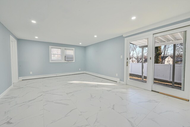 7 Felms Ct, Bethpage, NY 11714 - unfurnished room with recessed lighting, plenty of natural light, and marble finish flooring