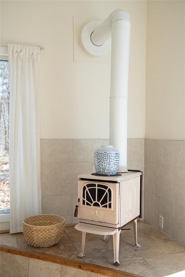 15 Cox Dr, Warwick, NY 10950 - detailed view of tile walls and a wainscoted wall