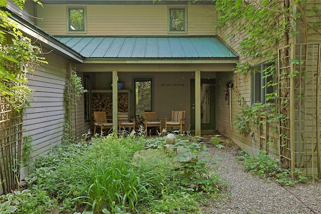 15 Cox Dr, Warwick, NY 10950 - entrance to property with a metal roof and covered porch