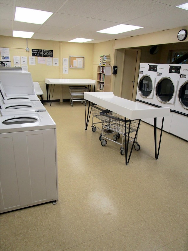 76 Dehaven Dr Unit 6B, Yonkers, NY 10703 - community laundry with washer and clothes dryer and light flooring