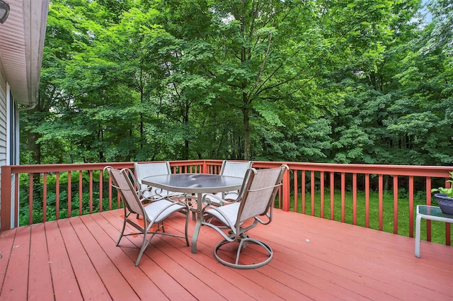 114 Bushwick Rd, Poughkeepsie, NY 12603 - wooden terrace with outdoor dining area