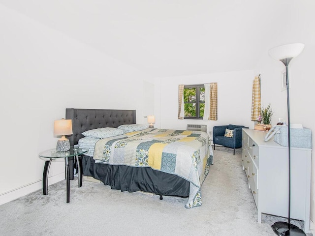 505 Central Ave Unit 618, White Plains, NY 10606 - bedroom featuring light colored carpet and a wall mounted air conditioner
