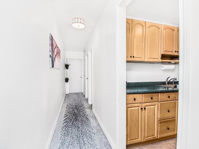 505 Central Ave Unit 618, White Plains, NY 10606 - hallway featuring baseboards and light carpet