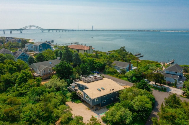 66 Hawser Dr, Oak Beach, NY 11702 - aerial view of a notable bridge and a nearby body of water
