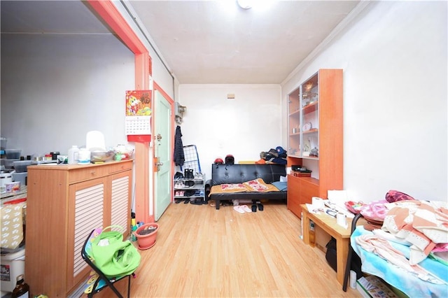 4215 Bedford Ave, Brooklyn, NY 11229 - hallway featuring wood finished floors and ornamental molding