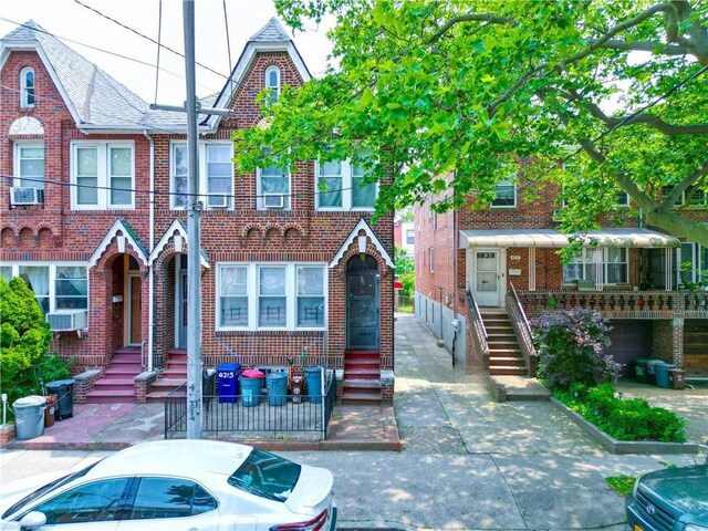 4215 Bedford Ave, Brooklyn, NY 11229 - multi unit property featuring brick siding, cooling unit, and entry steps