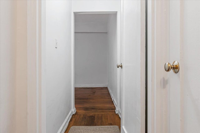 7817 Park Dr E Unit 1St, Kew Garden Hills, NY 11367 - hallway featuring dark wood-style floors and baseboards