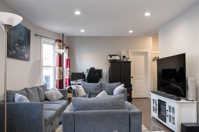 1602 Zerega Ave, Bronx, NY 10462 - living room with recessed lighting and a desk