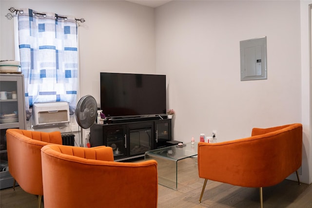 1602 Zerega Ave, Bronx, NY 10462 - living area with electric panel and wood finished floors