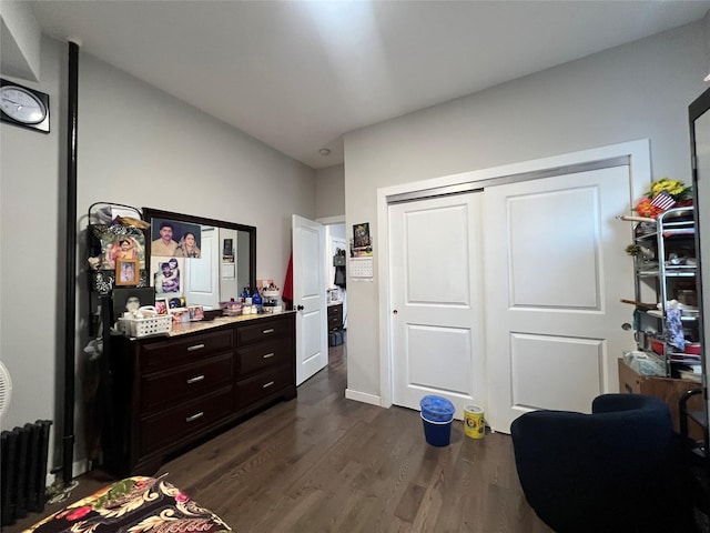 1602 Zerega Ave, Bronx, NY 10462 - bedroom with dark wood-style flooring and a closet