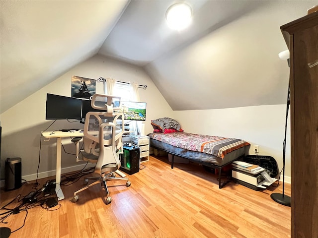 1602 Zerega Ave, Bronx, NY 10462 - bedroom with wood finished floors and vaulted ceiling
