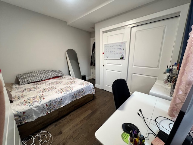 1602 Zerega Ave, Bronx, NY 10462 - bedroom featuring dark wood-style flooring and a closet