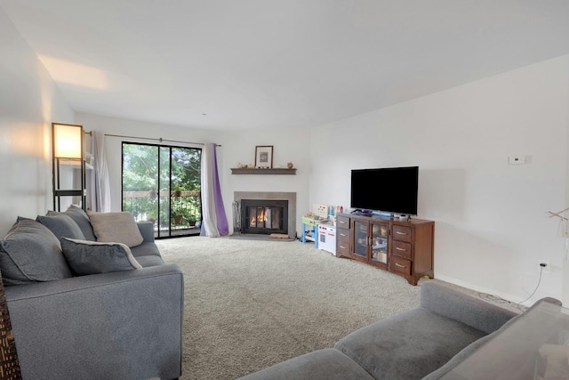 50 Dekalb Ave Unit S10, White Plains, NY 10605 - living room with carpet floors and a fireplace