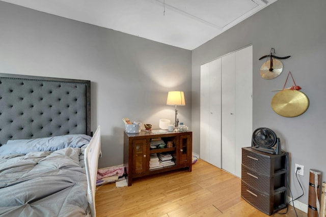 50 Dekalb Ave Unit S10, White Plains, NY 10605 - bedroom featuring light wood finished floors and a closet