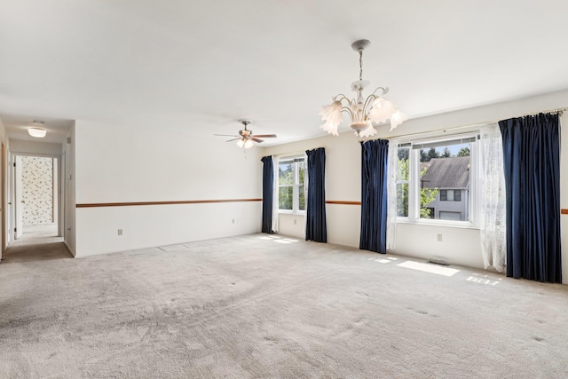 162 Deer Ct Dr, Middletown, NY 10940 - carpeted spare room with a chandelier