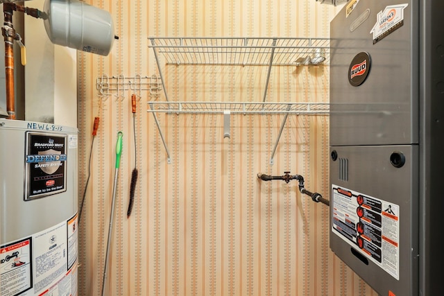 162 Deer Ct Dr, Middletown, NY 10940 - utility room featuring gas water heater and water heater