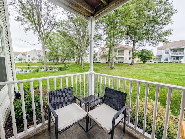 15 Fairview Cir, Middle Island, NY 11953 - balcony with a residential view and a water view