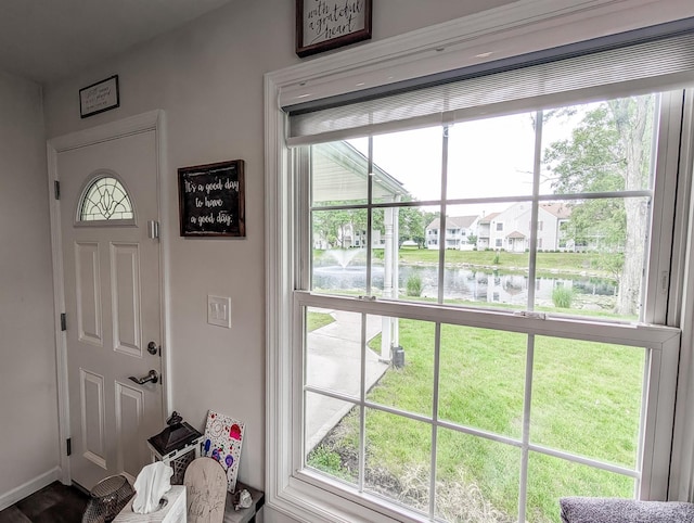 15 Fairview Cir, Middle Island, NY 11953 - entrance foyer featuring a water view